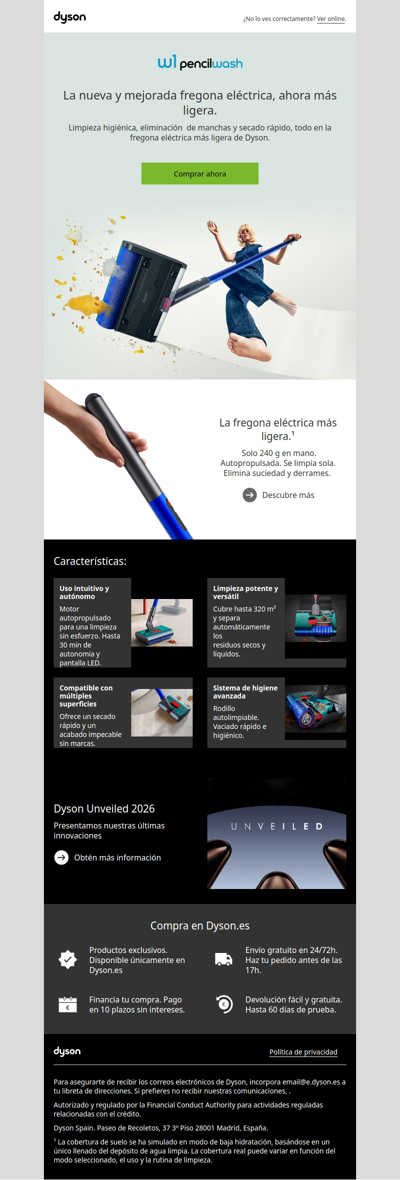 Descubre W1 PencilWash™ : La nueva fregona eléctrica más ligera