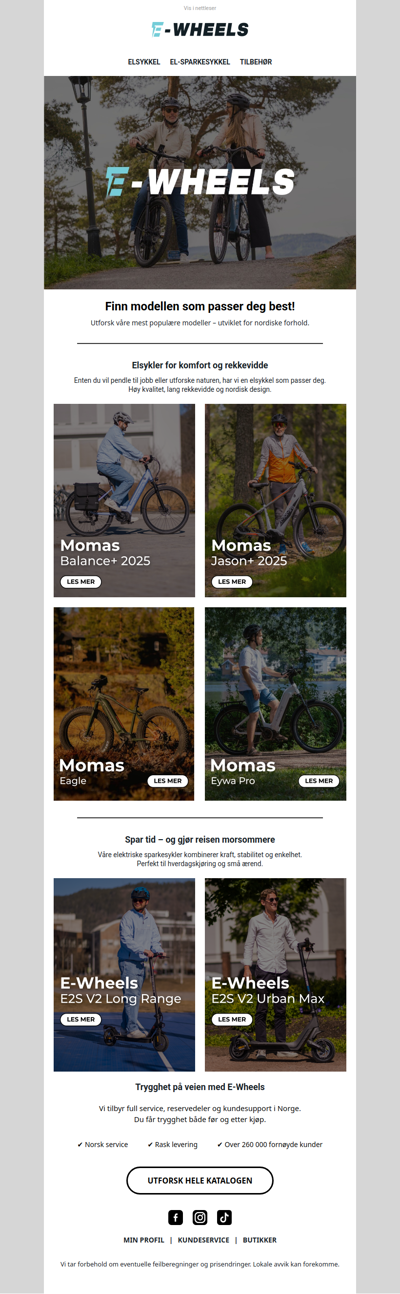 Finn din nye elsykkel eller sparkesykkel ❄️