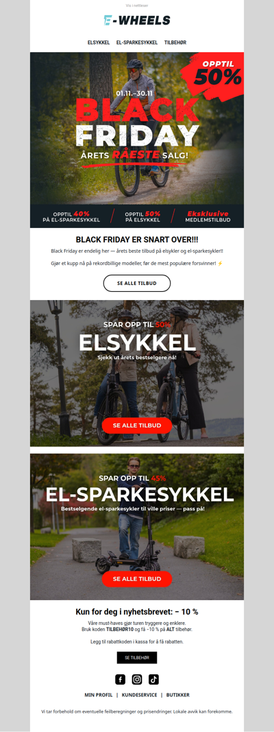 BLACK FRIDAY ER SNART OVER!