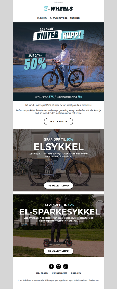 ⏳ Elspark & elsykkel - 50%