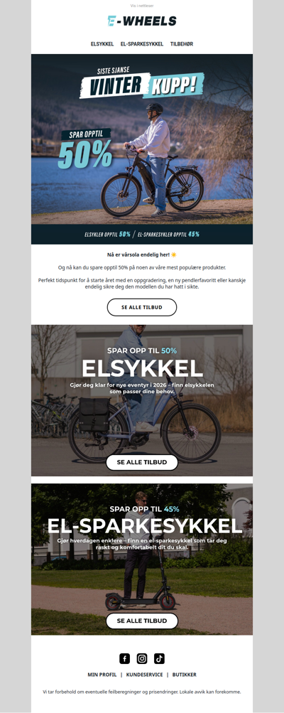 ⏳ Elspark & elsykkel - 50%