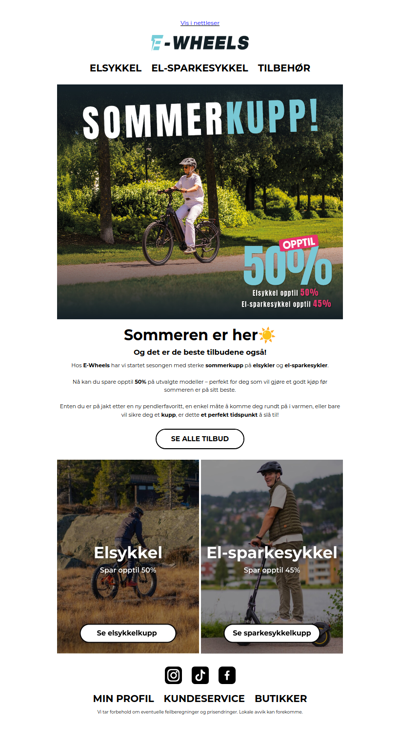 Sommerkupp! Spar opptil 50% nå ☀️⚡