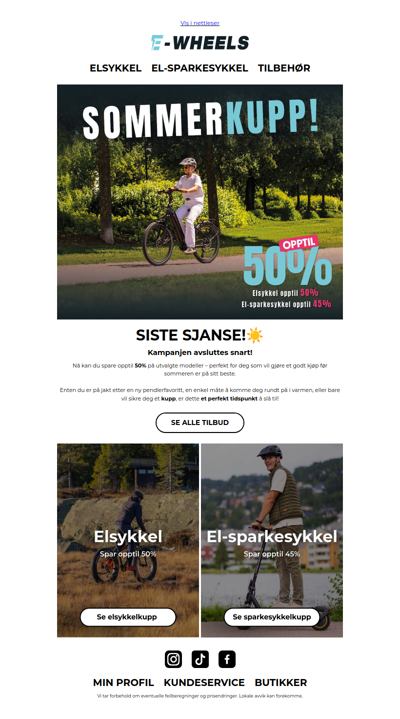 SISTE SJANSE - Spar opptil 50% nå ☀️⚡