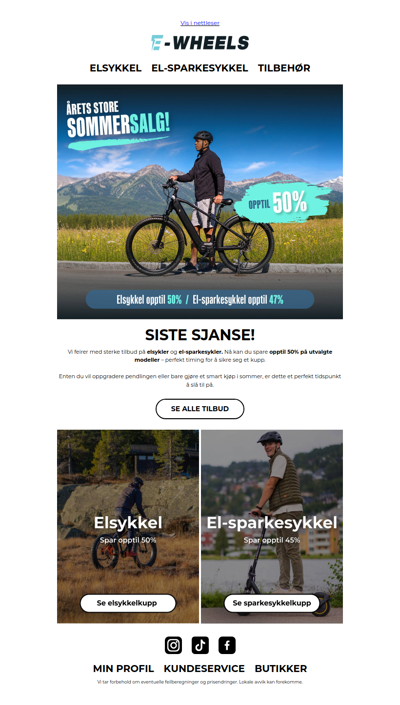 SISTE SJANSE - OPP TIL 50%
