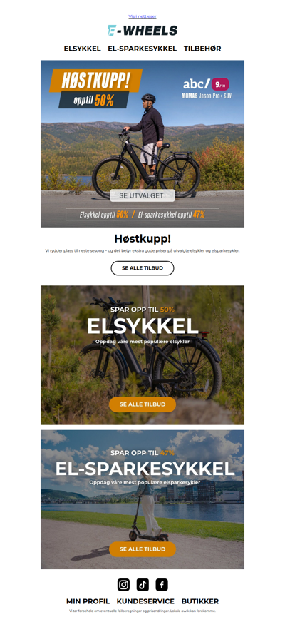Høstkupp på elsykler & elsparkesykler 🍂