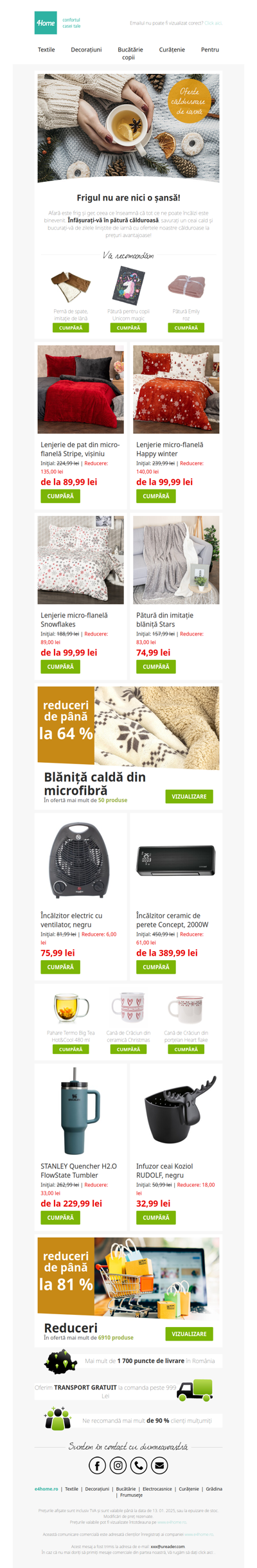 Oferte călduroase, cu ajutorul cărora veți învinge frigul!