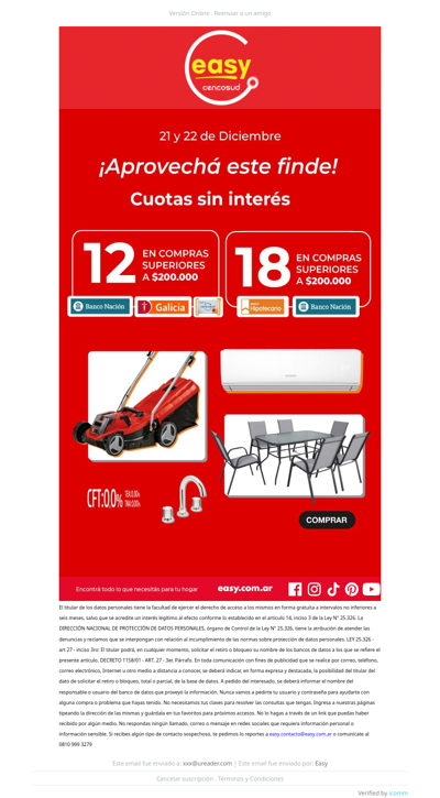 ¡Hasta 18 Cuotas Sin Interés para que disfrutes el fin de semana! 🎄