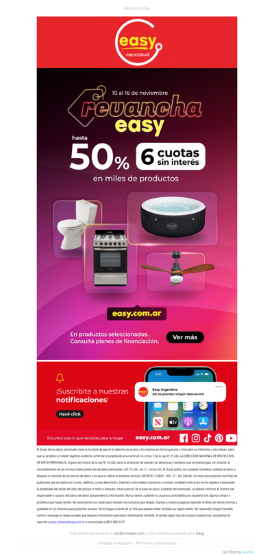 Con Easy hoy tenés Revancha