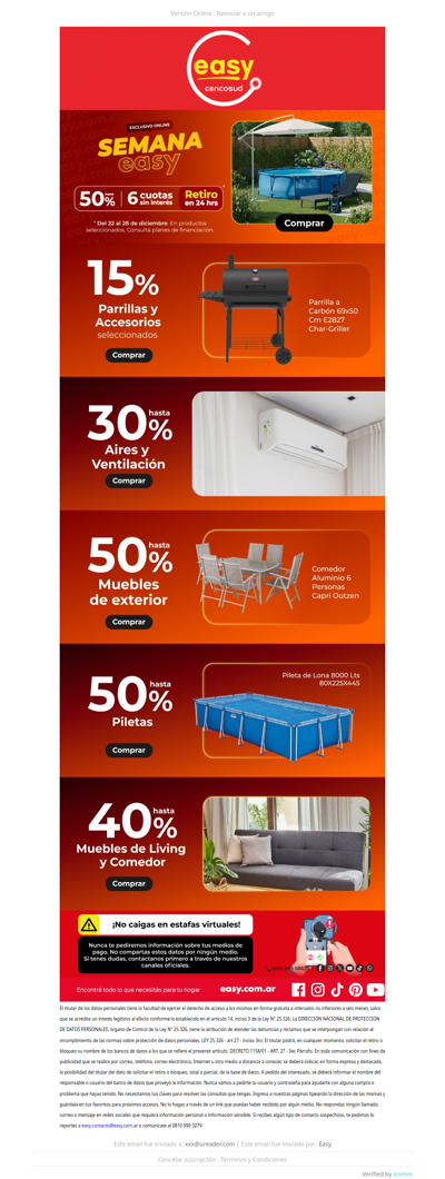 Llegó la semana Easy 😎 Hasta 50% OFF 🛒