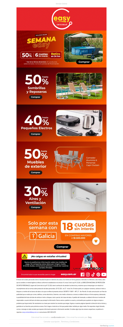 ¿Easy aprovechás estos descuentos?