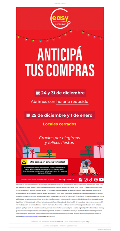 Desde EASY te deseamos FELICES FIESTAS! 🎄🧑‍🎄