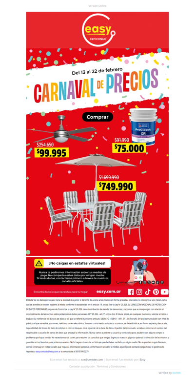 Carnaval de precios🎉
