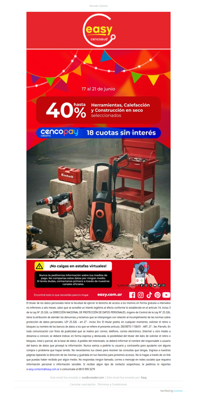 ¡Feria de Descuentos! Hasta 40% off 🎁