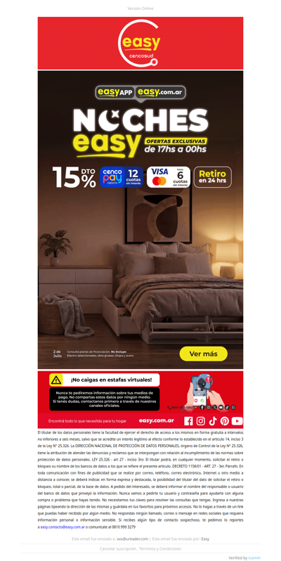 NOCHE DE OFERTAS EN EASY 🌙