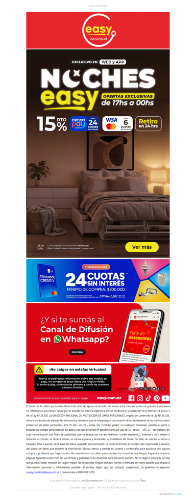 NOCHE DE OFERTAS EN EASY 🌙