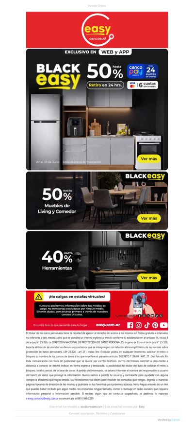 Semana con 50% OFF - Black Easy ⚫