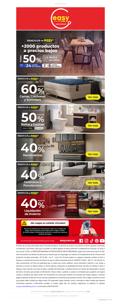 Hasta 50% OFF en muebles, herramientas y más 👷