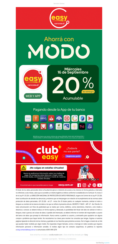 20% OFF acumulable con MODO 🎁
