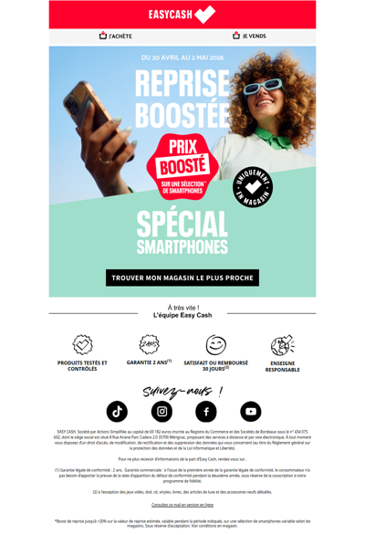 Reprise Boostée Special Smartphones