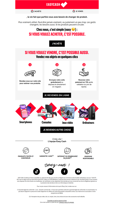 On vous le reprend Cash 💰