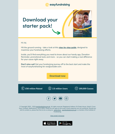 Ad, download your starter pack!