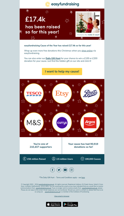 See how much easyfundraising Cause of the Year raised this year✨