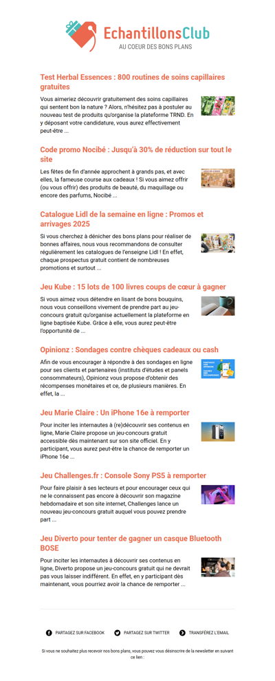 EchantillonsClub.com : Profitez des derniers bons plans 😍