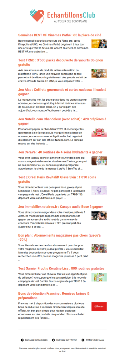 EchantillonsClub.com : Profitez des derniers bons plans 😍