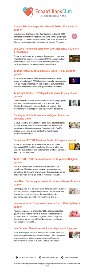 EchantillonsClub.com : Profitez des derniers bons plans 😍