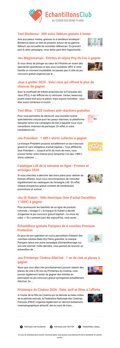 EchantillonsClub.com : Profitez des derniers bons plans 😍