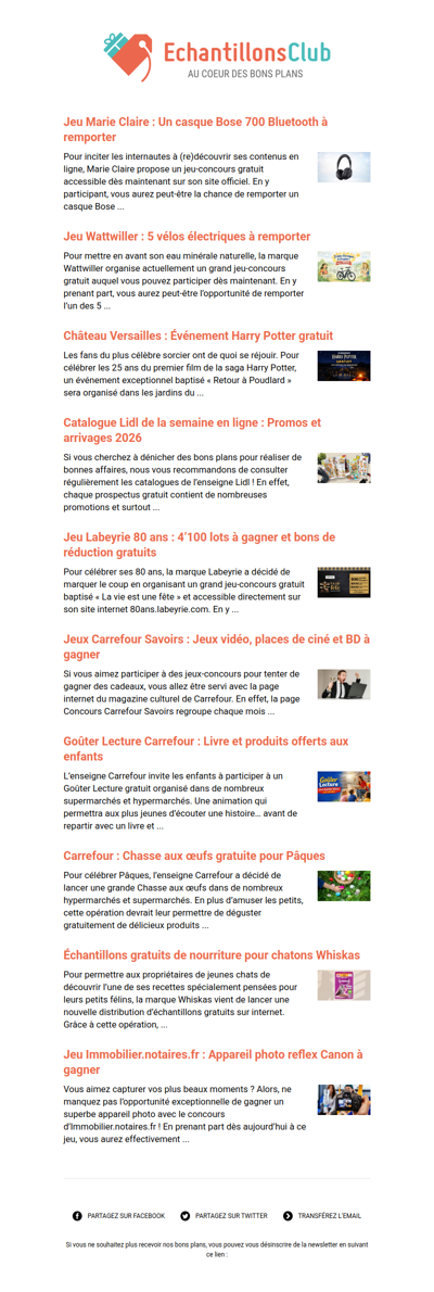 EchantillonsClub.com : Profitez des derniers bons plans 😍