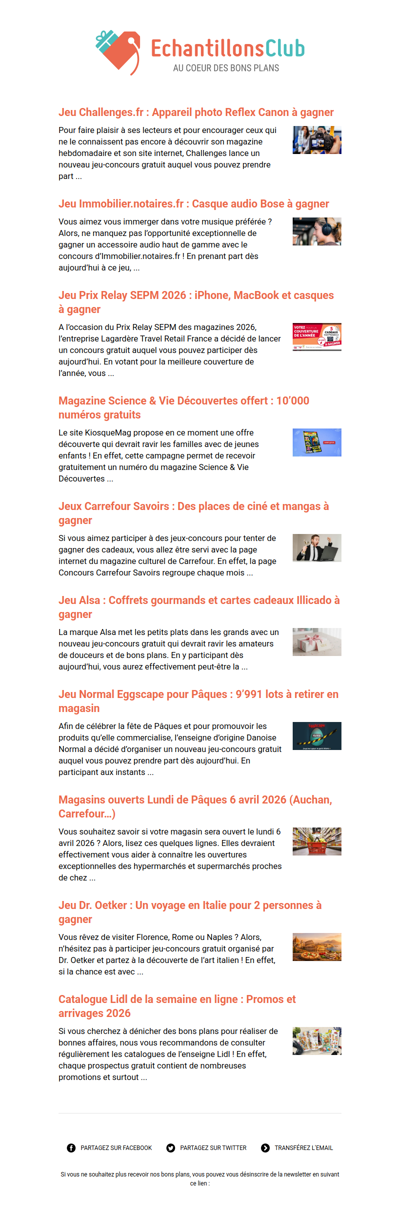 EchantillonsClub.com : Profitez des derniers bons plans 😍