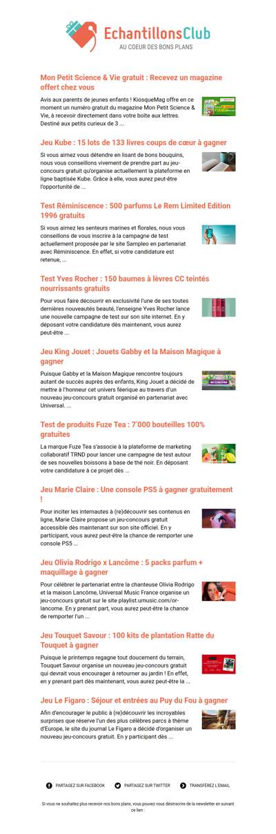 EchantillonsClub.com : Profitez des derniers bons plans 😍