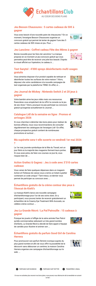 EchantillonsClub.com : Profitez des derniers bons plans 😍