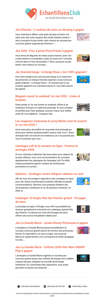 EchantillonsClub.com : Profitez des derniers bons plans 😍