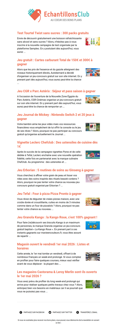 EchantillonsClub.com : Profitez des derniers bons plans 😍