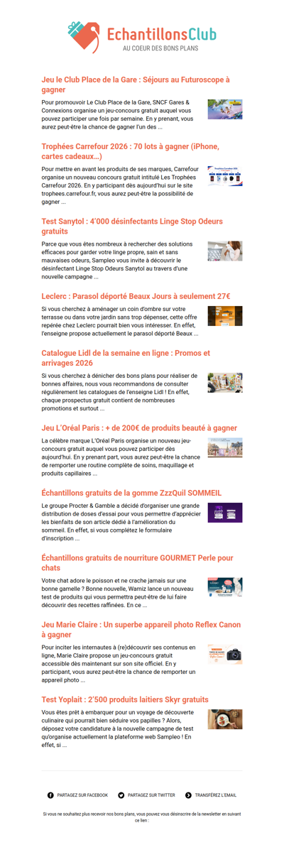 EchantillonsClub.com : Profitez des derniers bons plans 😍