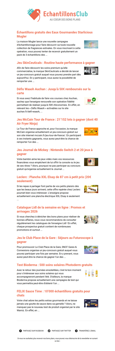 EchantillonsClub.com : Profitez des derniers bons plans 😍