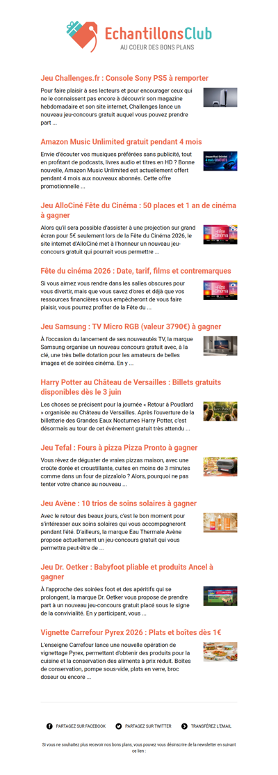 EchantillonsClub.com : Profitez des derniers bons plans 😍