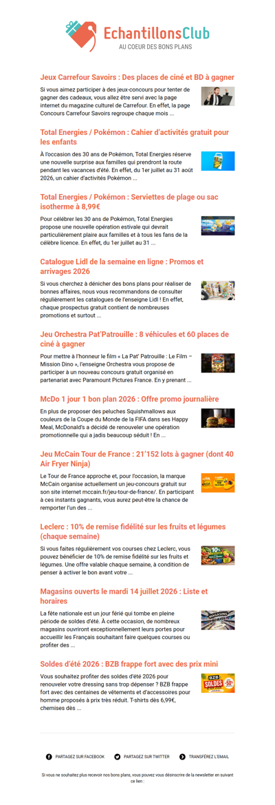 EchantillonsClub.com : Profitez des derniers bons plans 😍