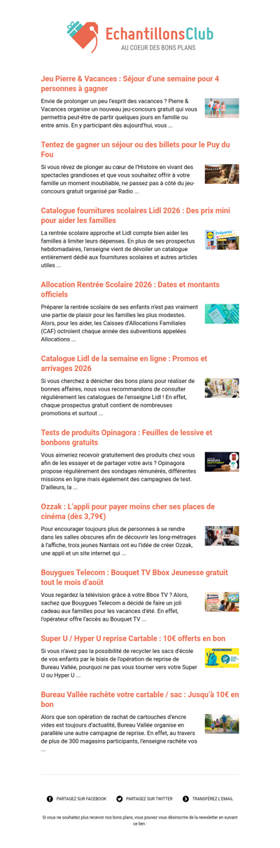EchantillonsClub.com : Profitez des derniers bons plans 😍