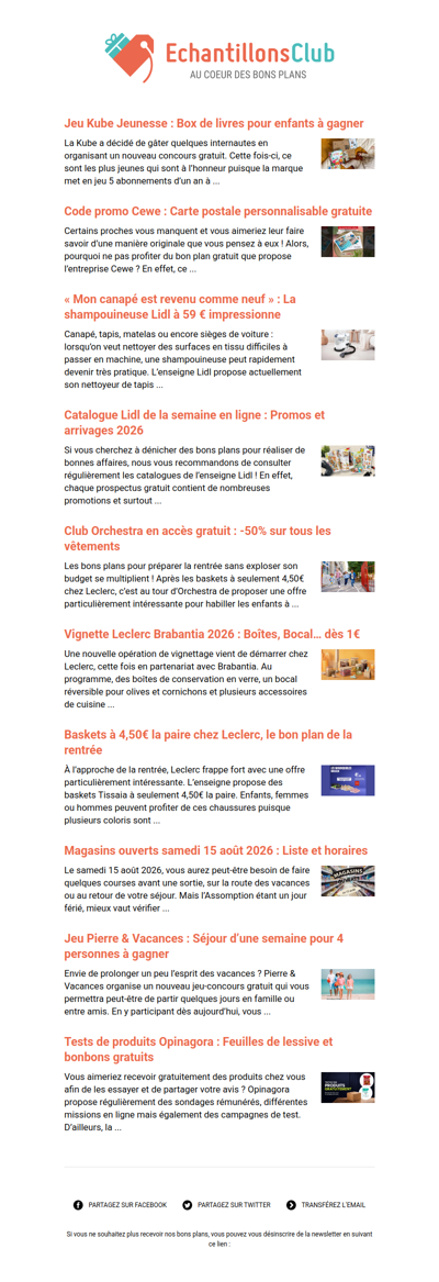 EchantillonsClub.com : Profitez des derniers bons plans 😍