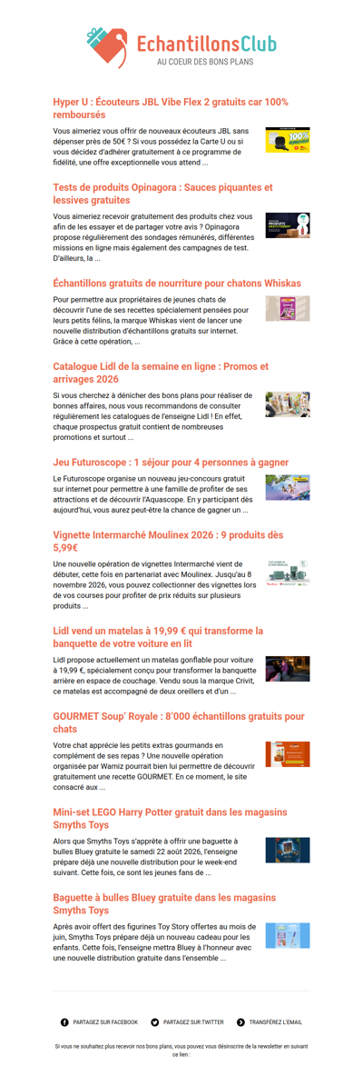 EchantillonsClub.com : Profitez des derniers bons plans 😍