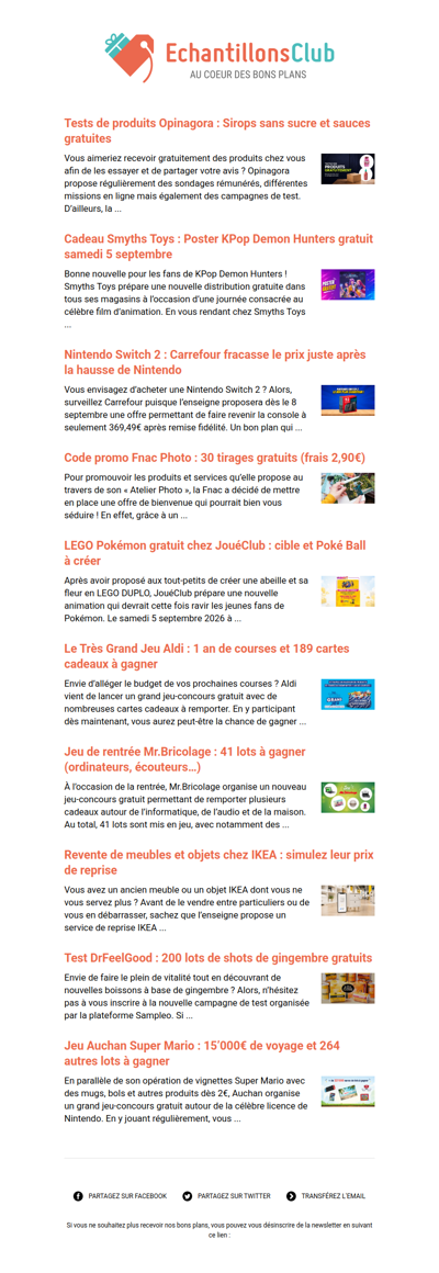 EchantillonsClub.com : Profitez des derniers bons plans 😍