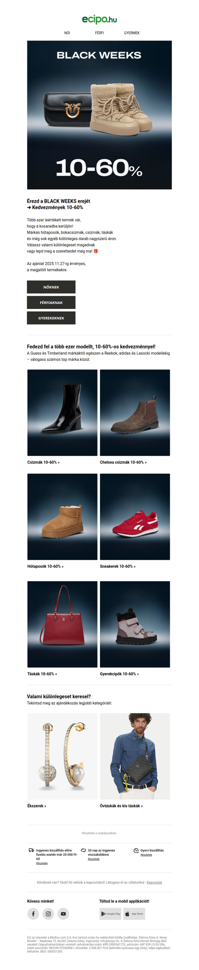 ⚫ Érezd a BLACK WEEKS erejét ⚫ Kedvezmények 10-60%