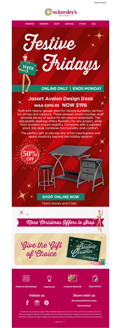 50% OFF Jasart Avalon Design Desk | Online Only