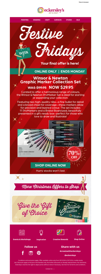 70% OFF Winsor & Newton Marker Collection Set | Online Only