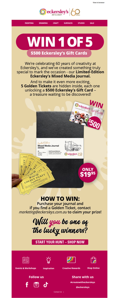 Eckersley's 60 Year Limited Edition Journal has Arrived