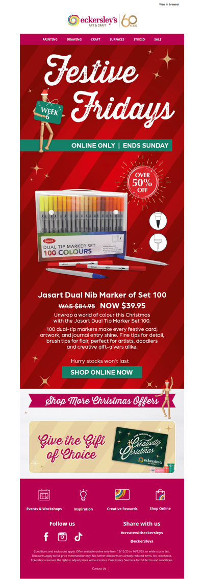 Over 50% Off Jasart Dual Nib Brush Fineliner Set of 100 | Online Only