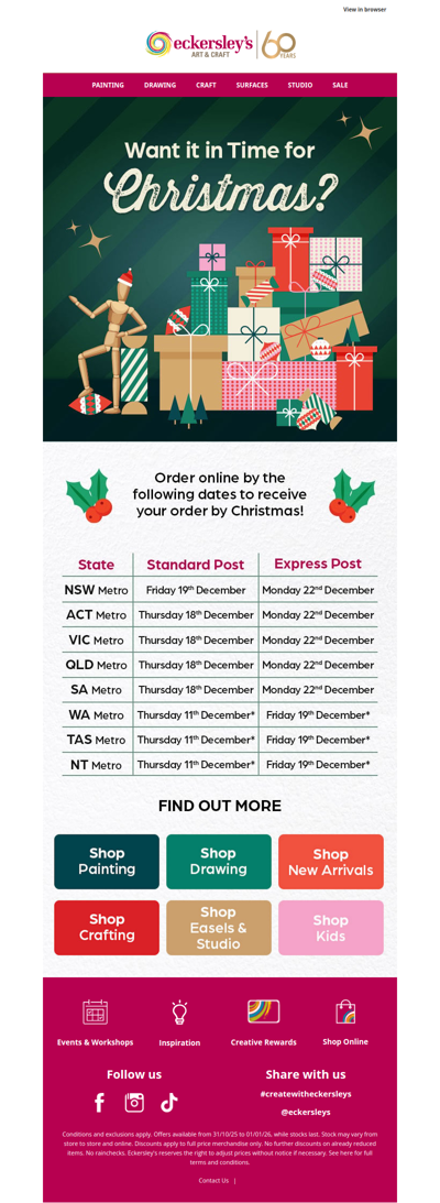 Last Days for Pre-Christmas Delivery! 🎁